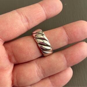 Davis Yurman Scuplted Cable Women’s Ring 9mm Silver Size 9